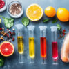 fresh-food-ingredients-colorful-liquid-samples-test-tubes-healthy-eating-research